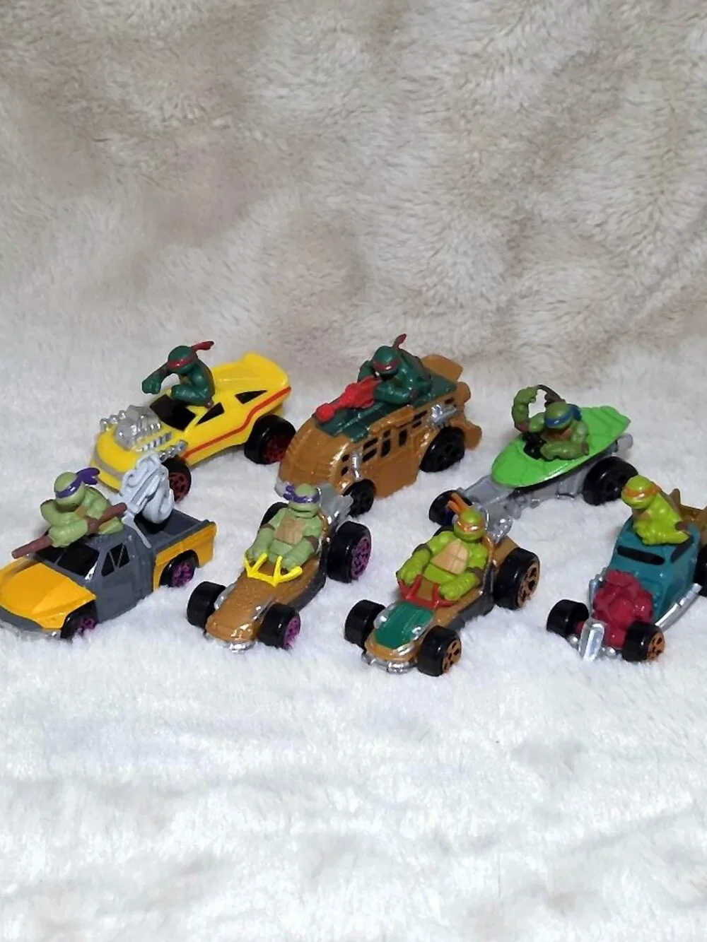 Lot of 7 Teenage Mutant Ninja Turtles T-Machines Diecast Cars 2014/2015 TMNT #C6